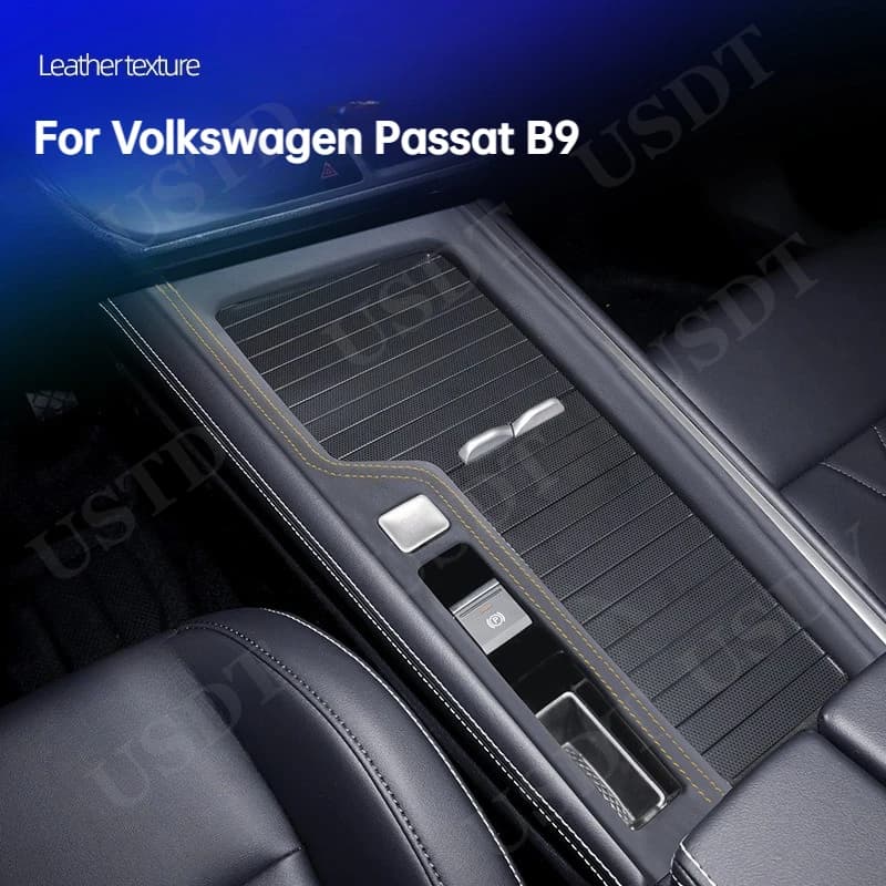 Fit for VW Volkswagen Passat B9 2024 2025 Leather Car Central Control Panel Cover Mat Gear Shift Panel Cover