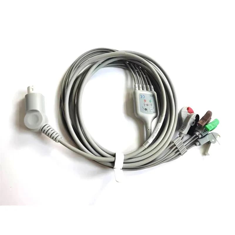 12-Pin 5-guide Clip Type Suitable for VM4VM6MP20MP30MP50 Monitors ECG Lead Cable