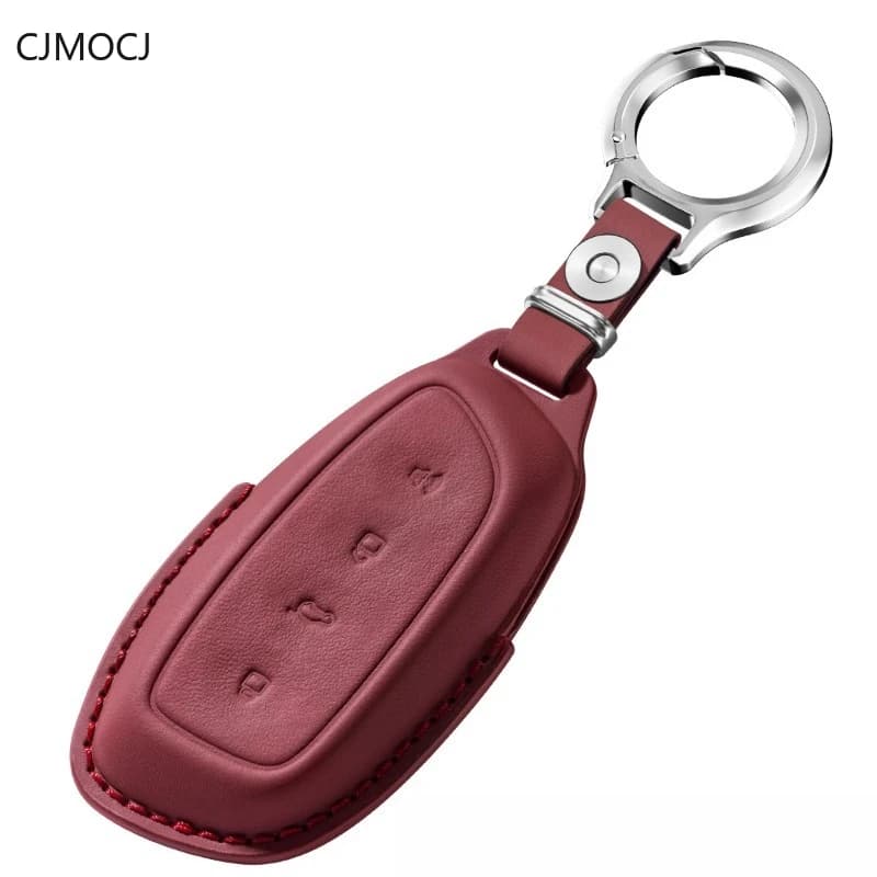 Premium Genuine Leather Key Cover Case for Haval H6 3rd Gen/M6 Plus/Big Dog/H2/Chitu/H7/First Love/F7/H9 (2024) - Key Fob Shell