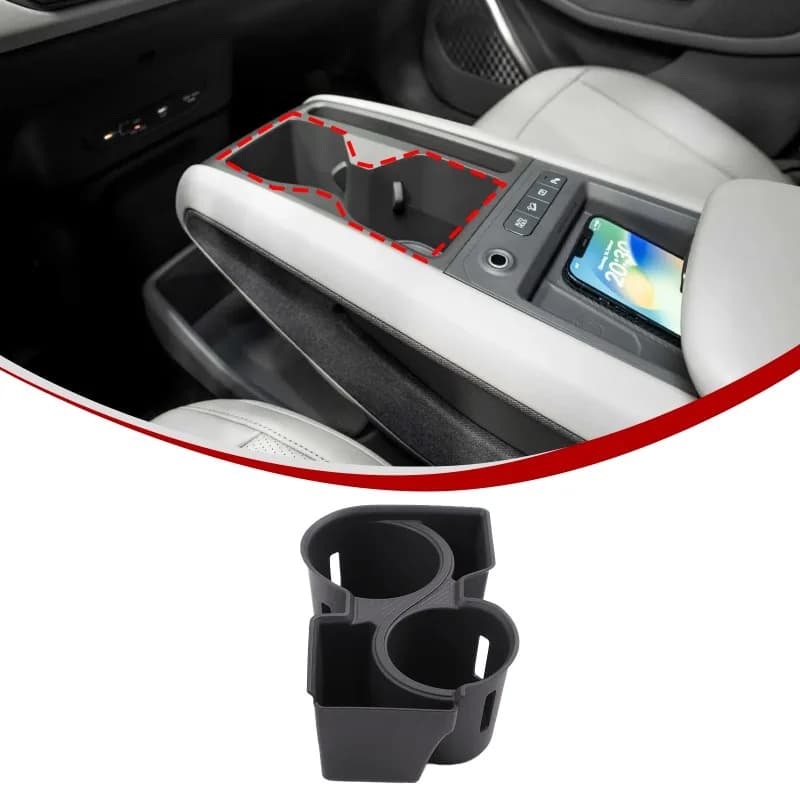 TPE  Center Console Cup Holder Protector Cup Holder Storage For 2024-2025 Kia EV9 Car Interior  Accessories