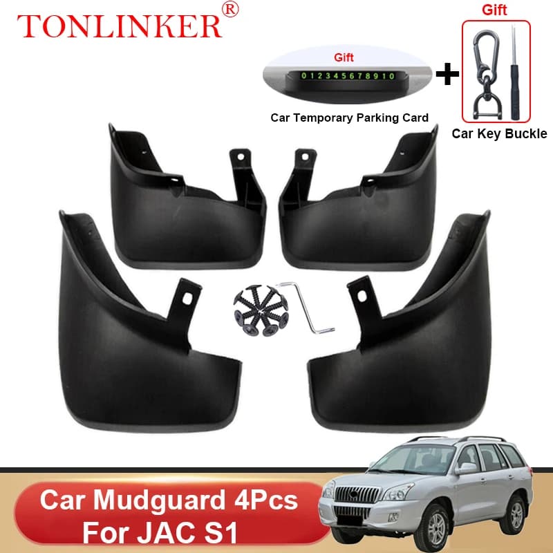 TONLINKER Car Mudguard For JAC S1 2011 2012 2013 Front Rear Mud Flaps Mudguards Splash Guards Fender Mudflaps Accessories