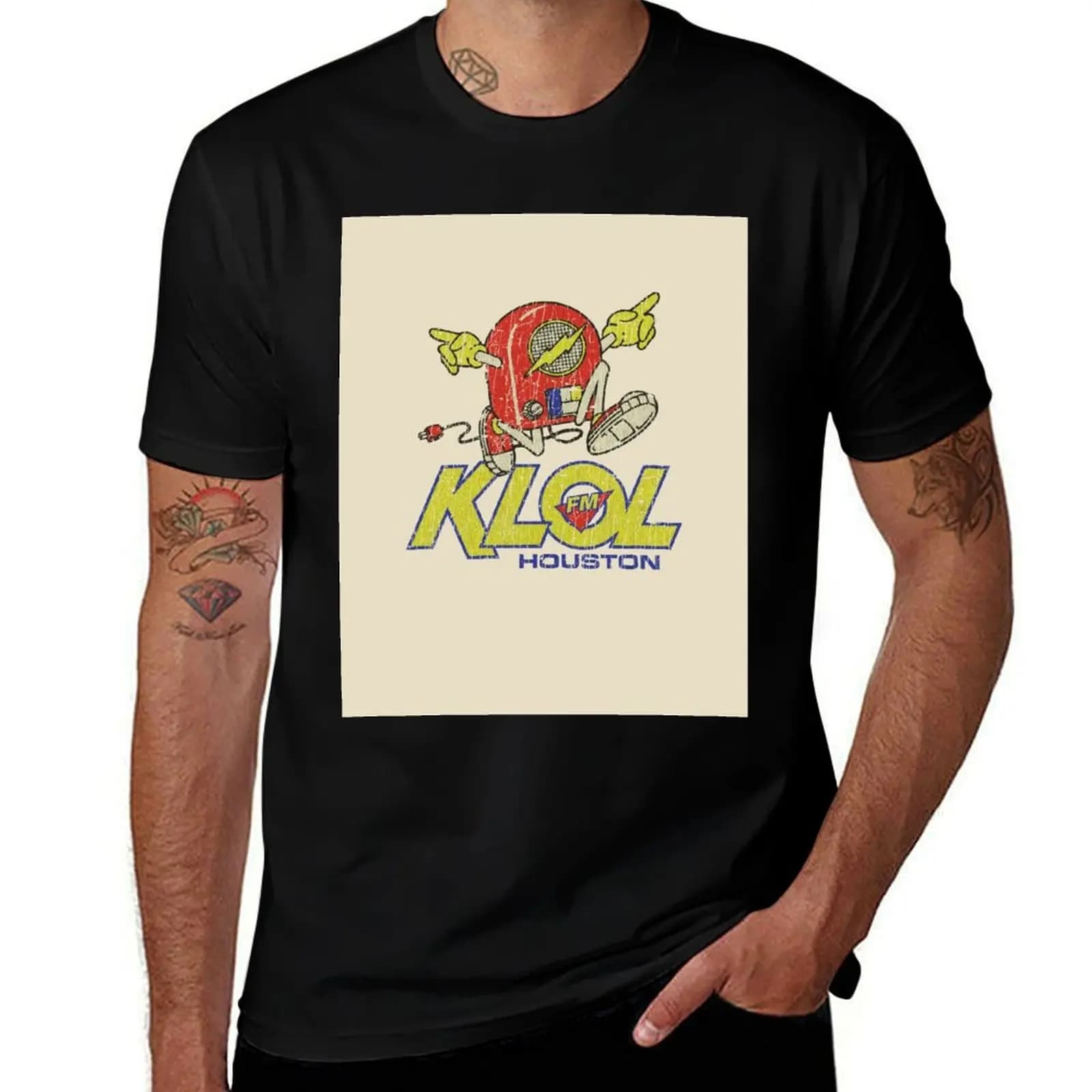 KLOL FM Houston 1970 T-Shirt Casual Everyday Short Sleeve T-Shirt