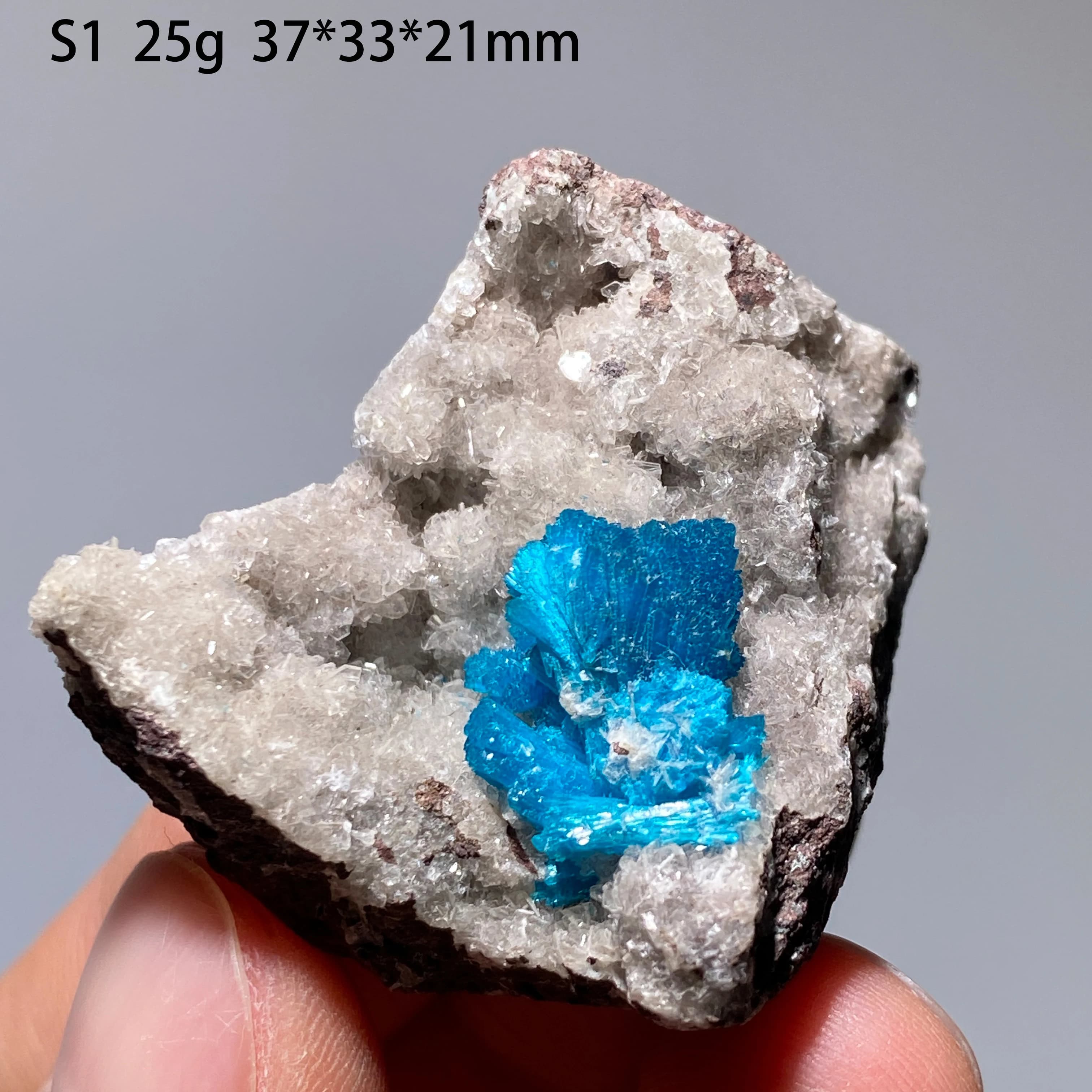 100% Natural Cavansite Raw Mineral Specimen Quartz Crystal Rock Healing Stone Home Decor Gift from India