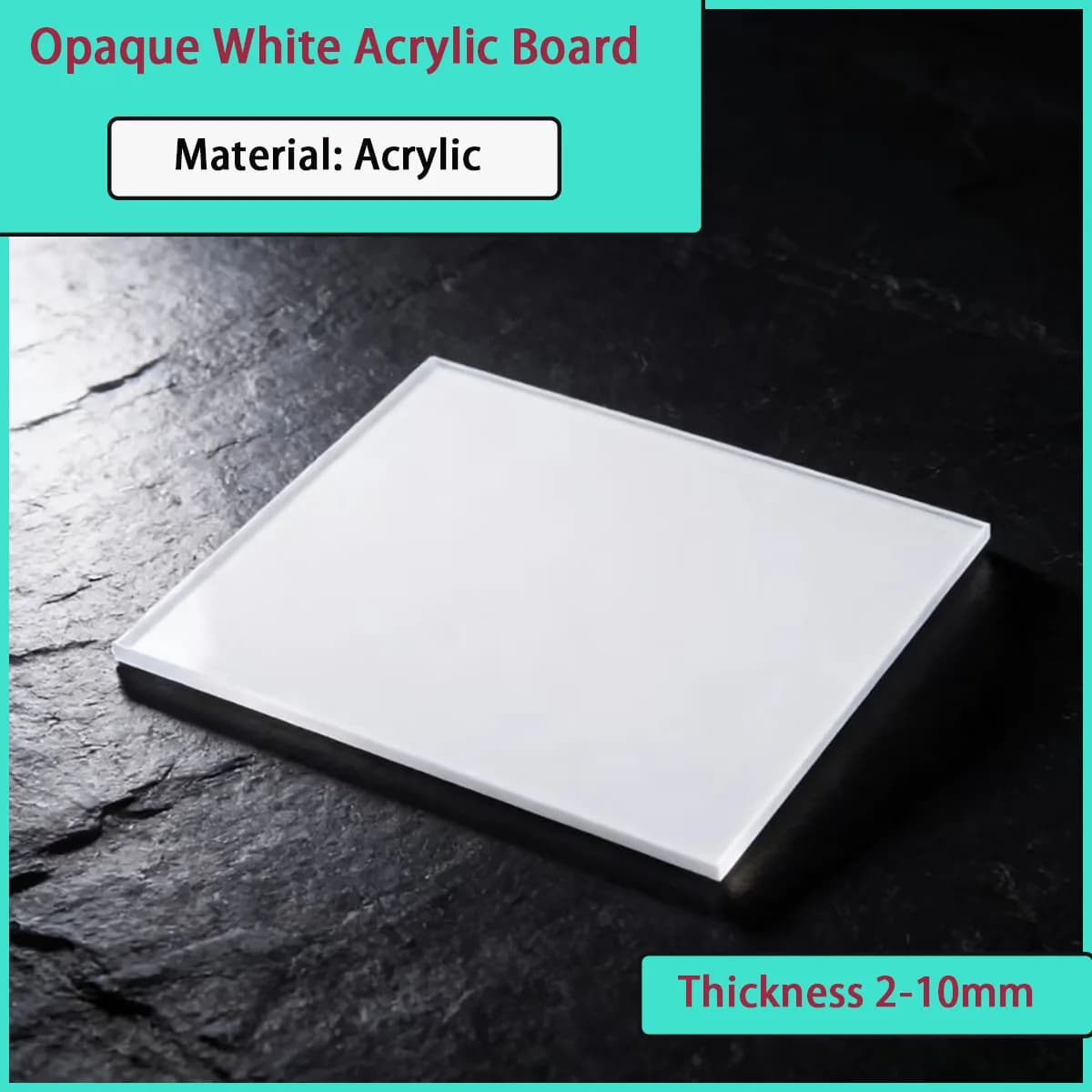 Opaque white glossy organic glass acrylic board, milky white (PMMA) board thickness 2- 10mm high light shielding performance