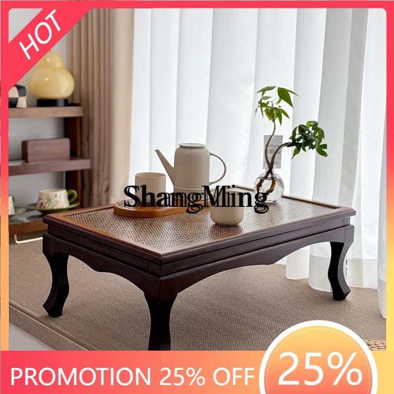 FG good-looking  high-end simple bay windowrattan balcony small coffee table floor table high-end casual low table