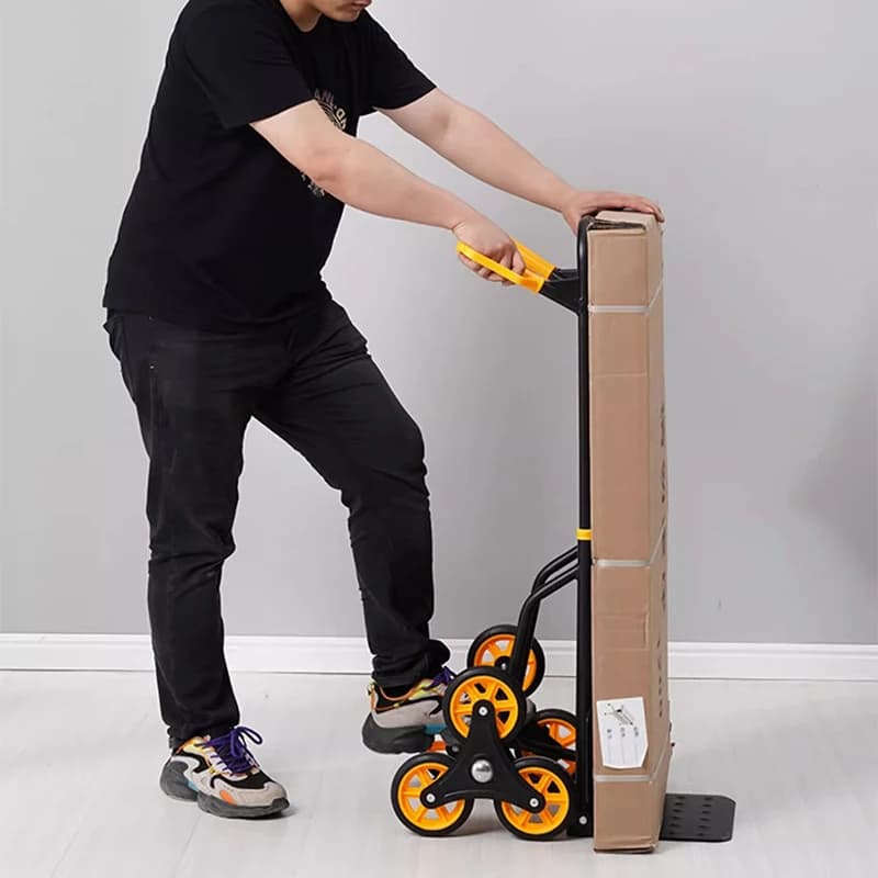 Stair Climber Hand Truck and Dolly, 300KG Capacity Heavy-Duty Trolley Cart with Telescoping Handle and Rubber Wheels