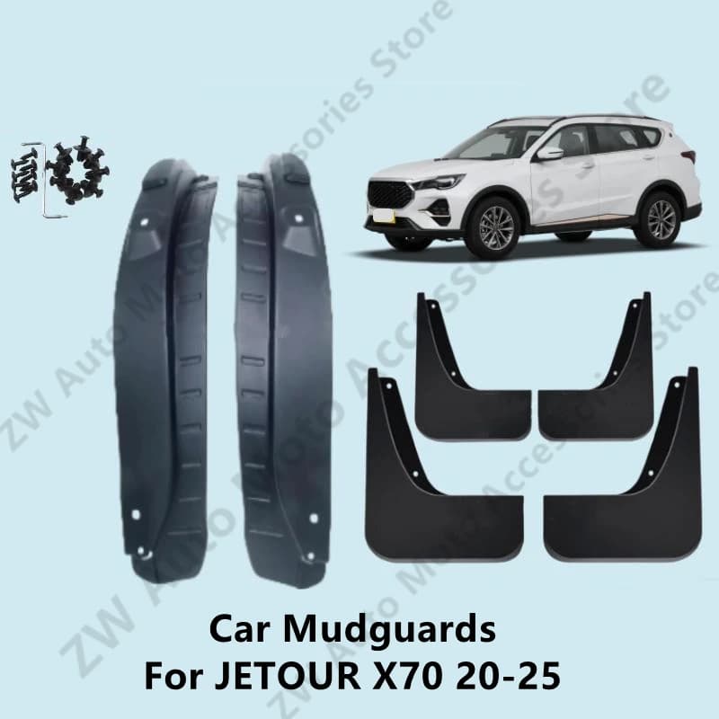 Car Mudguards For JETOUR X70 20-25 Mud Guards Fender Flare Mudflaps Exterior Parts Auto Accessories Refit