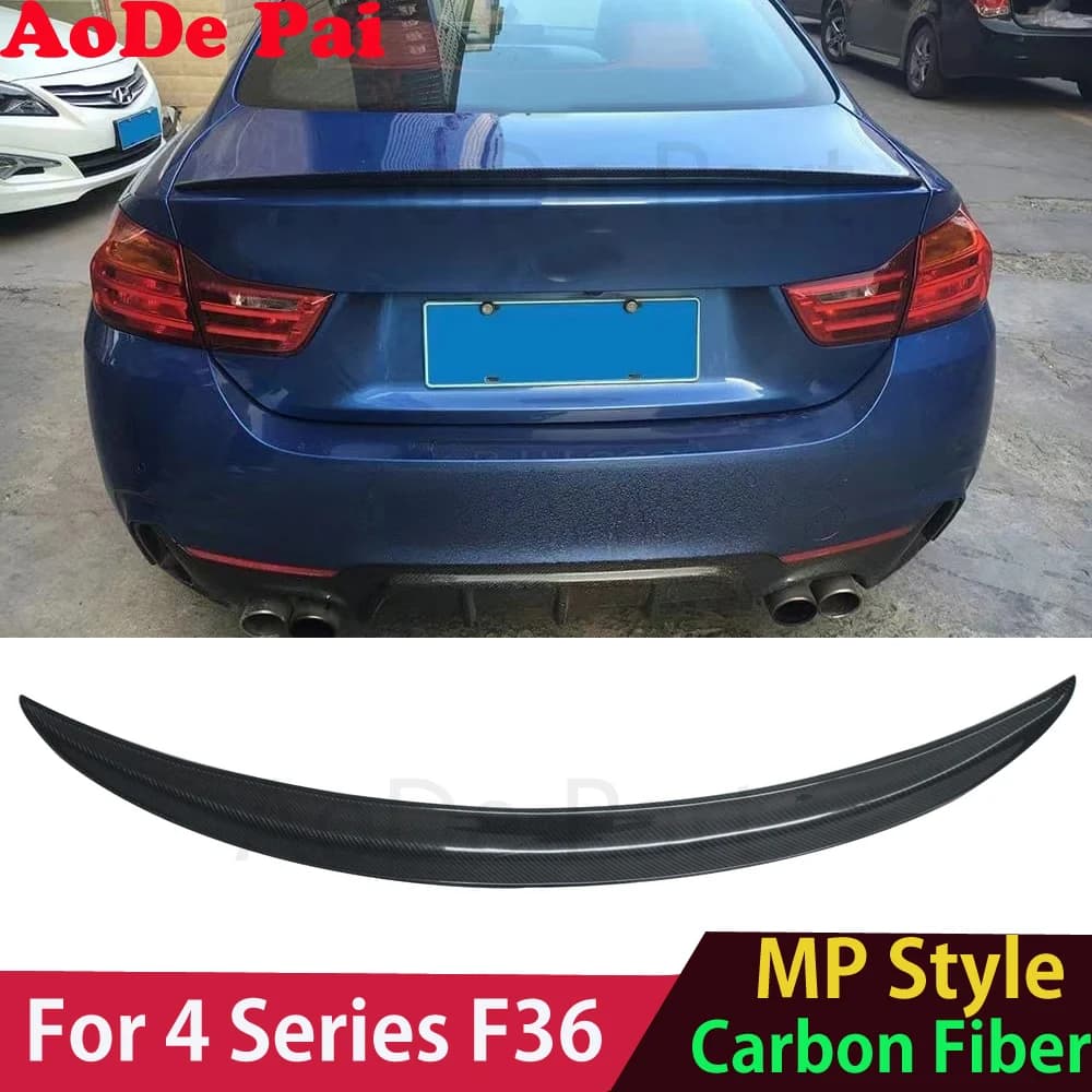 F36 Spoiler P Performance Style Carbon Fiber Rear Boot Trunk Wings Spoiler for BMW 4 Series F36 Gran Coupe 2014-2020 418i 420i