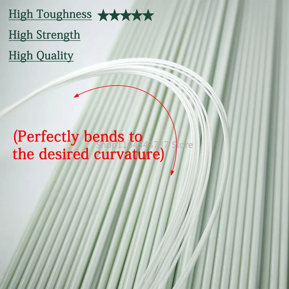 10pcs/20pcs White Fiber Glass Rods 0.8/1.0/1.5/2.0/3.0/4.0/5.0mm Length 500mm Glassfiber Rod For Tents,Greenhouses,Planting,Kite