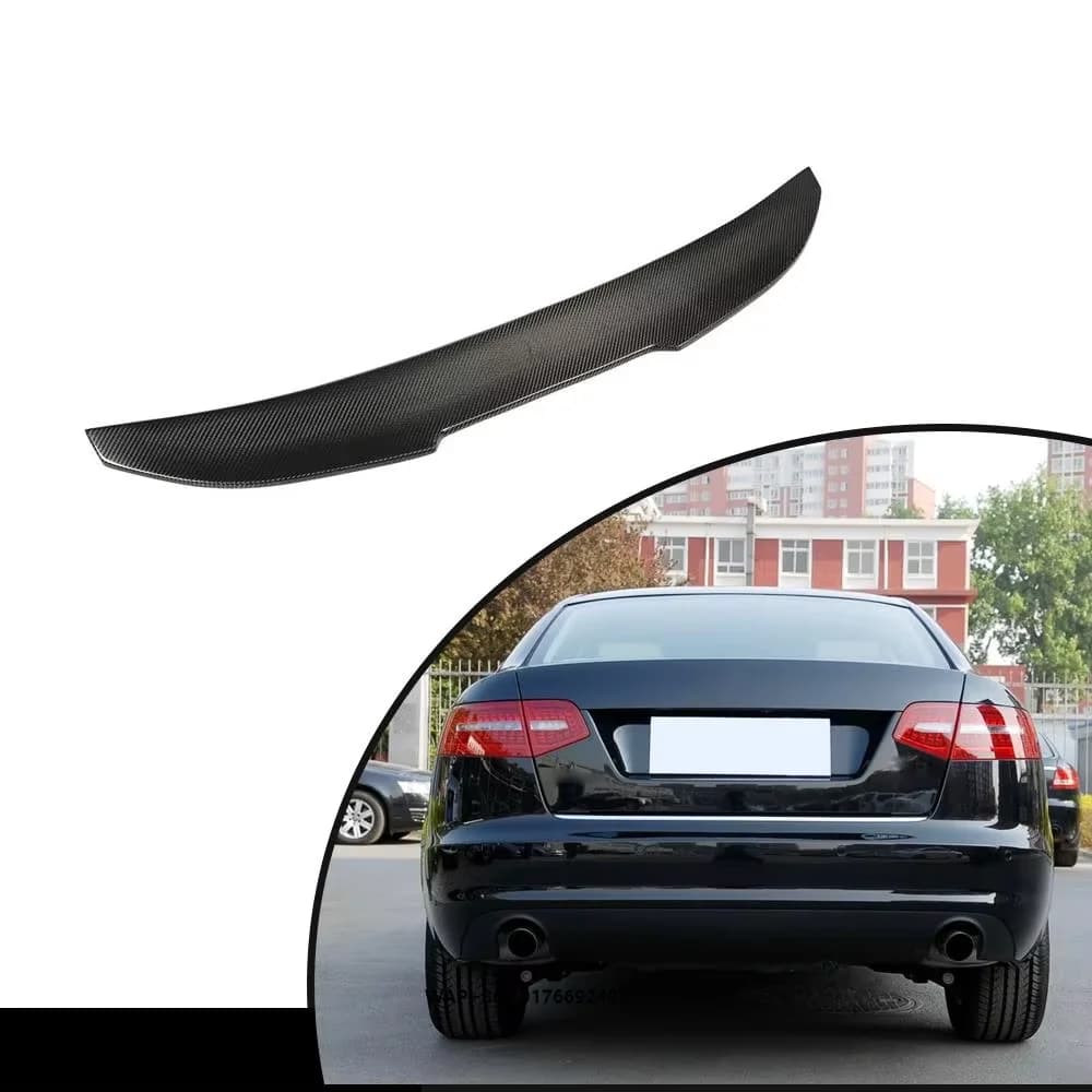 A6 Carbon Fiber Rear Trunk Spoiler Wing forAudi A6 C6 4-Door 05-11 Car Bumpers