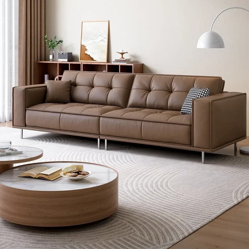 CX living room small apartment Italian minimalist tofu block medium ancient style, sofa straight row combination