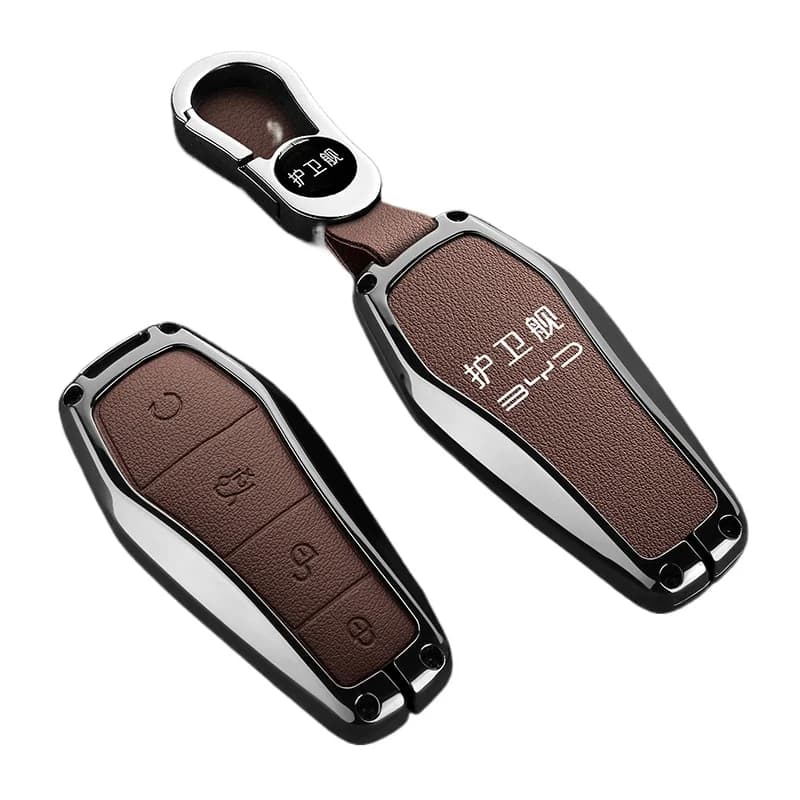Premium Zinc Alloy Key Cover Case for BYD Frigate 07 - Protective Key Fob Shell Key Bag Chain