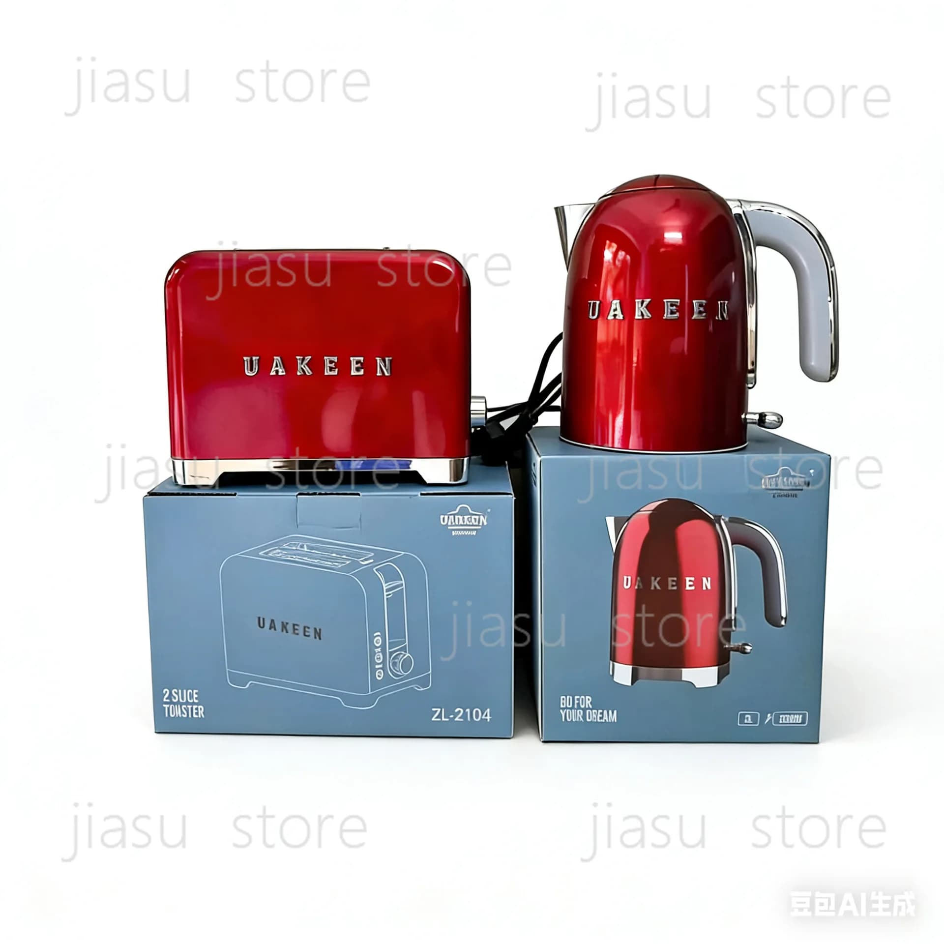 UAKEEN Kettle 2L Premium Stainless Steel Electric Water Kettle Inner Steel Lid Luxury Home Appliance