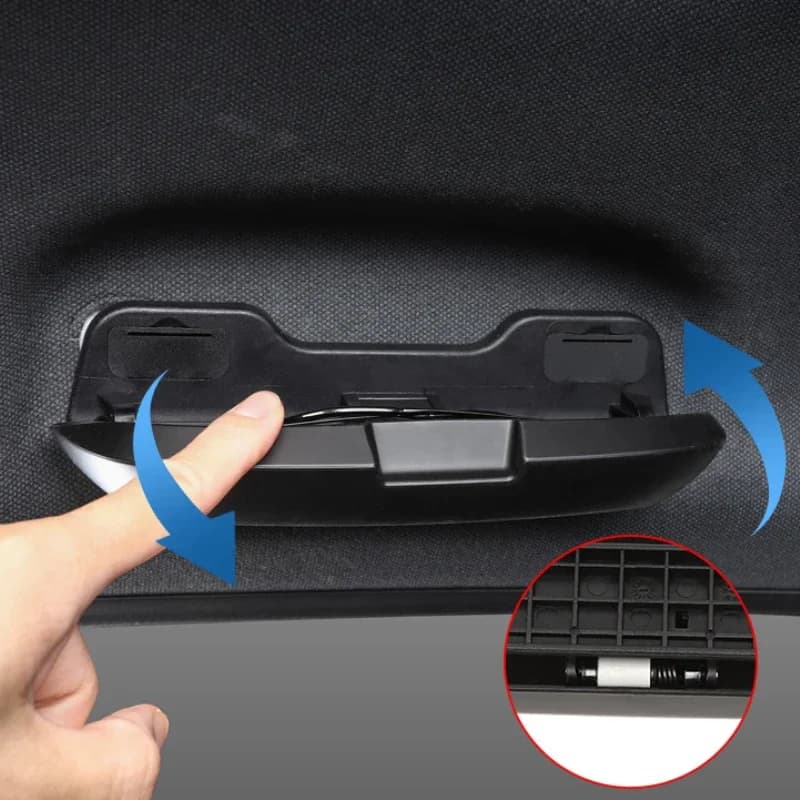 ABS Black Car Glasses Sunglasses Holder Case Storage Box Interior Car Accessories For Toyota Land Cruiser Prado 250 LC250 24-25