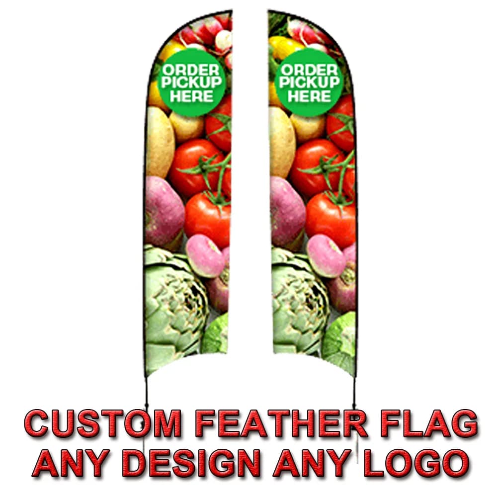Custom Feather Flags - Personalized Advertising Banners for Your Business Single and Double Sided