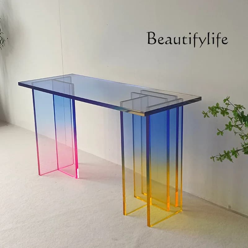 X Nordic Designers Enter The Entrance Table Simple Against The Wall And Gradually Change The Acrylic Decorative Entrance Table