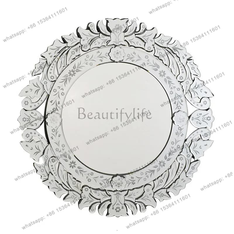 8Carved decorative mirror porch bathroom dressing fashion makeup mirror M0265