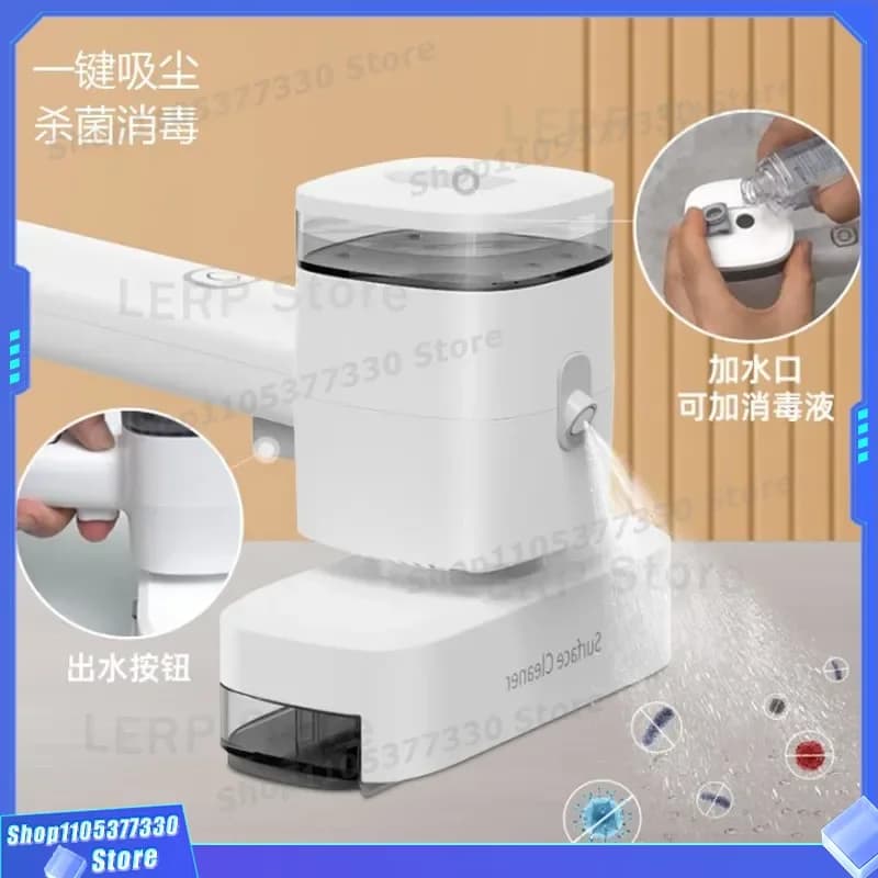 Multifunctional Wireless Handheld Vacuum Cleaner with Water Spray and Window Squeegee for Home Car Cleaning Portable Device