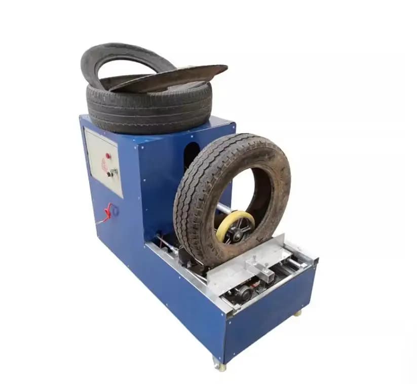 Waste Rubber Car Tire Recycling Motor Cutter Slicing Machine