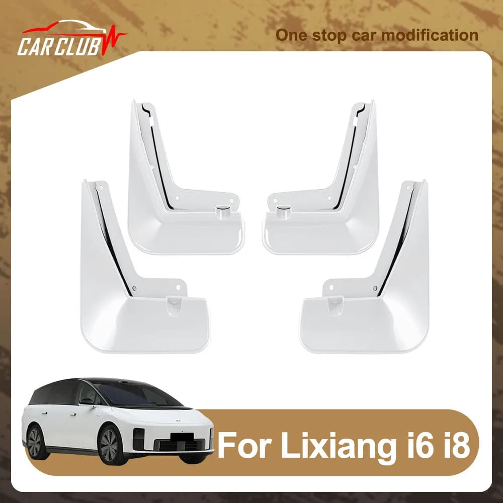 4 Pcs Front And Rear Wheel Mudguards ABS Material Automotive Modification Parts For Li Lixiang i6 i8 Prevent Sediment Splashing