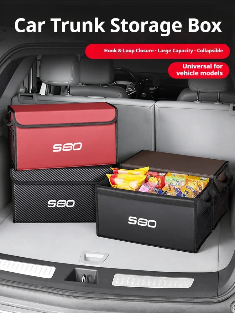For volvo S80 Car Trunk Foldable Storage Box Multi-Purpose Storage Organizer Bag Large-Capacity Stowing Tidying Bag Accessories