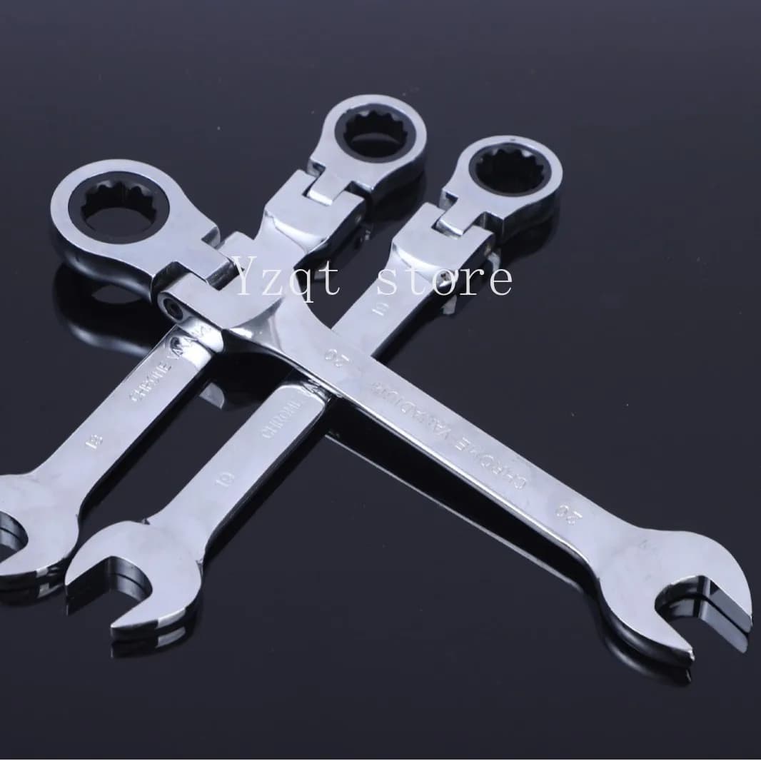 Shaking head ratchet wrench quick dual-purpose wrench set full set of hardware tools opening machine repair artifact hand tools