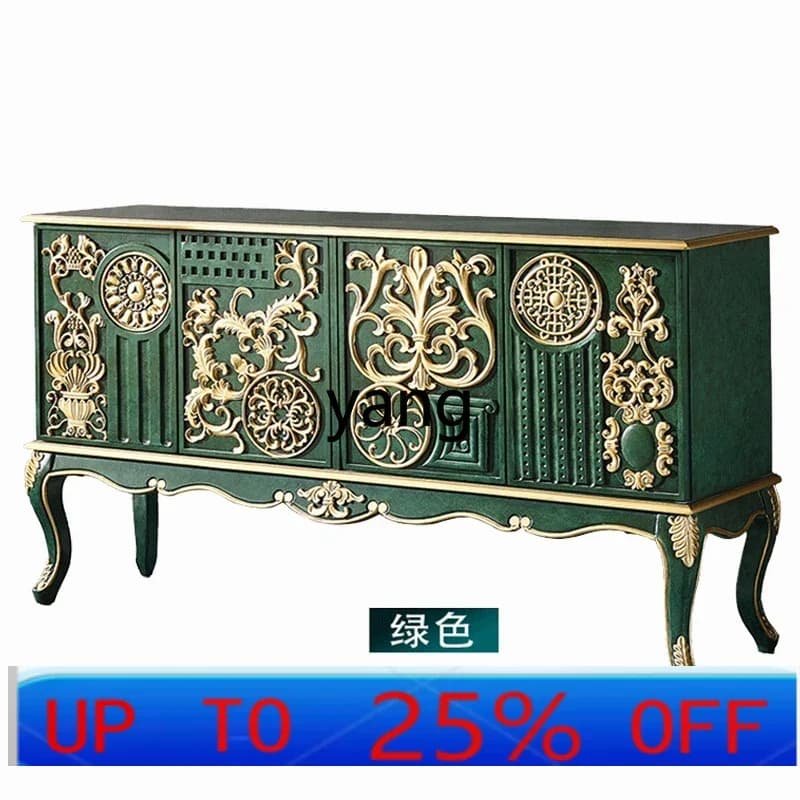 LMMsolid wood porch cabinet green foyer cabinet living room locker