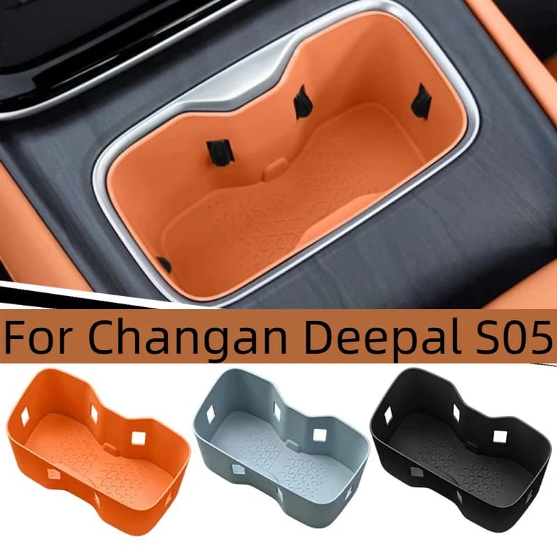 For Changan Deepal S05 Car Central Control Wireless Charging Silicone Pad Central Storage Dustproof Mat Organizer Acccessories