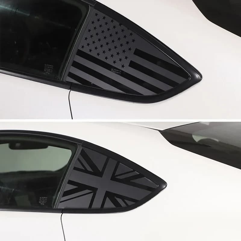 For Subaru BRZ 2022-25 for Toyota 86 2022-25 PVC Black Car Side Window Glass Pull Flower Film Exterior Stickers Car Accessories