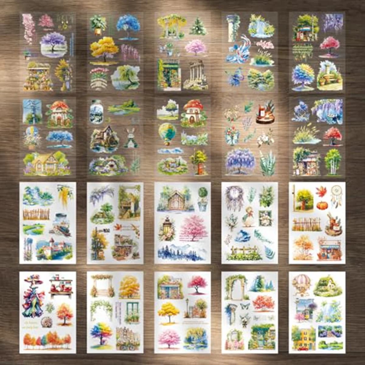 SSR Scrapbook Stickers for Scrapbooking, Washi Stickers for Journaling, 20 Sheets Scrapbook Supplies C