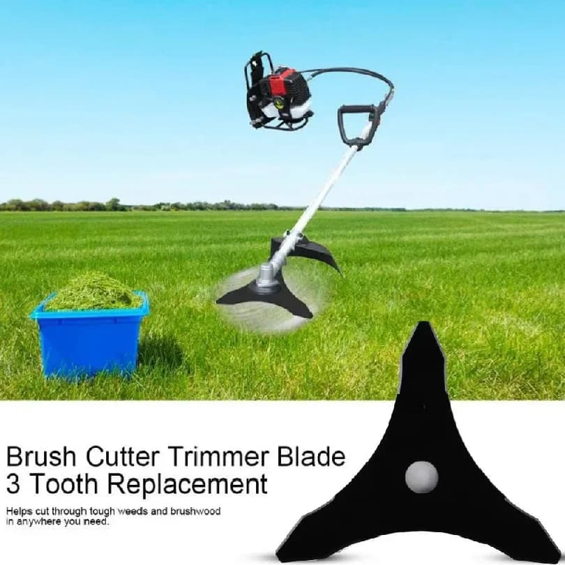 Universal 10" x 3T Brush Cutter Blade – 3-Tooth Sharp Replacement for Most Straight Shaft Trimmers, Lawn Care & Landscaping