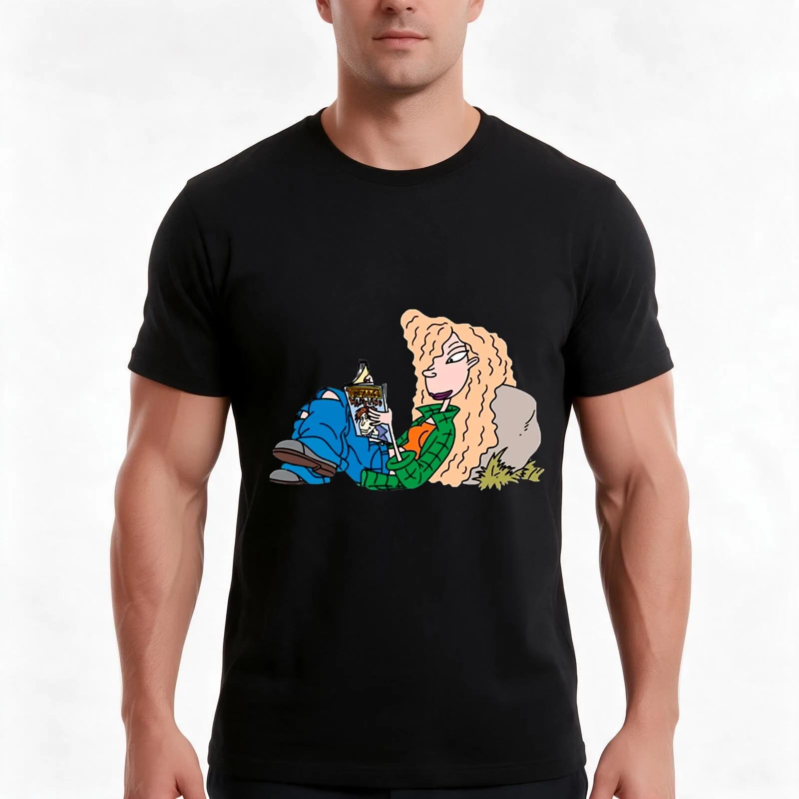 Debbie Thonberys T-Shirt, Summer Casual Cotton Tee, Oversized Streetwear Tops, Vintage Graphic Print, Loose Fit Short Sleeve