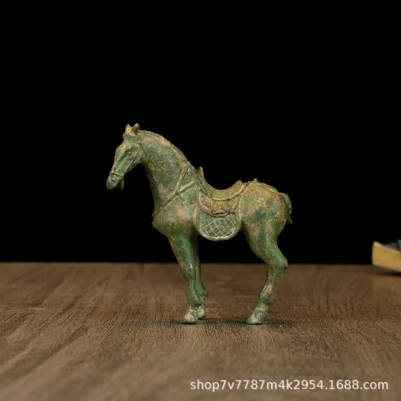 Brass alloy craft Tang horse home living room decorative ornament