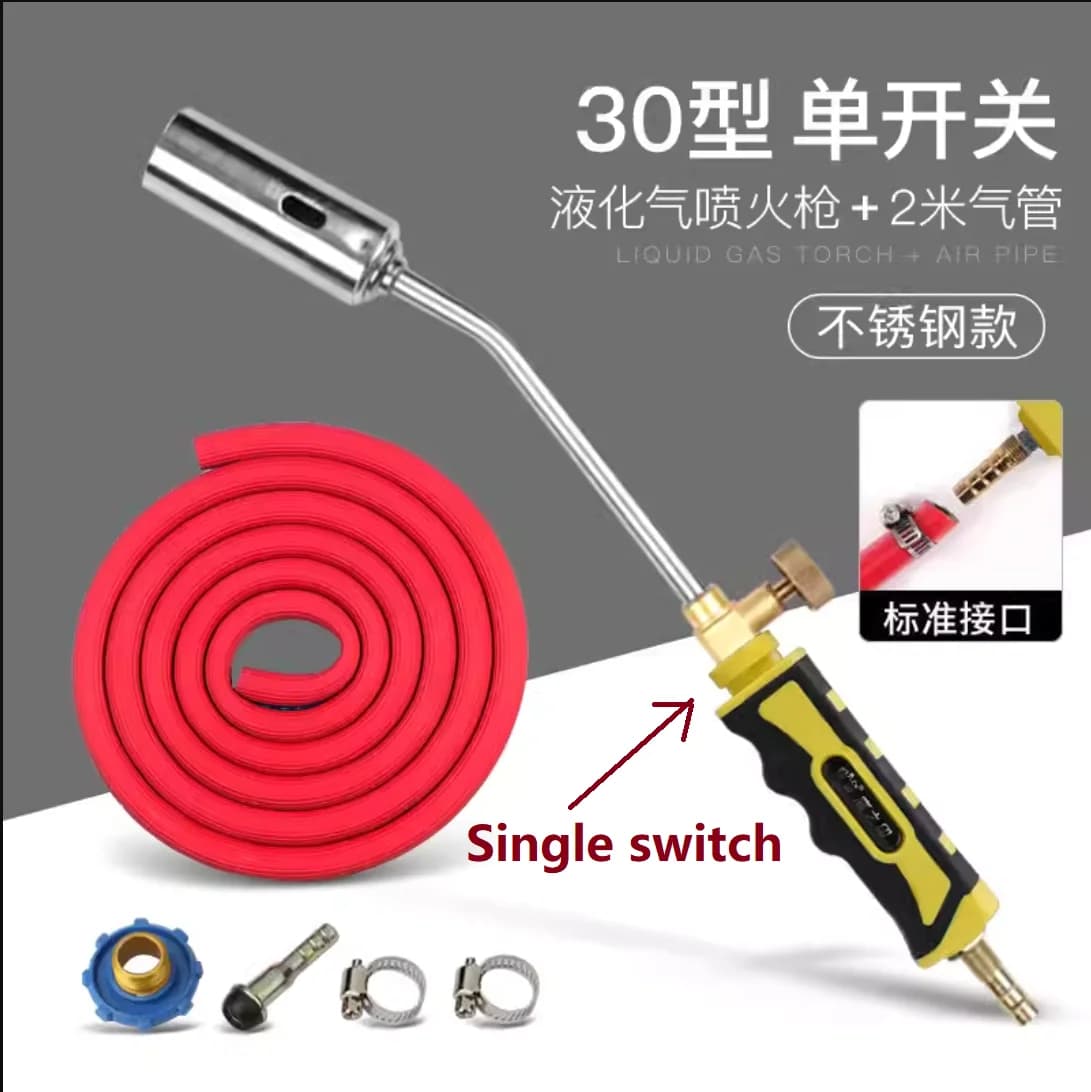 BESTIR 30/35/50 style 400mm 520mm 690mm Liquefied Gas burning spray gun head Household meat burning gas flame spray lamp