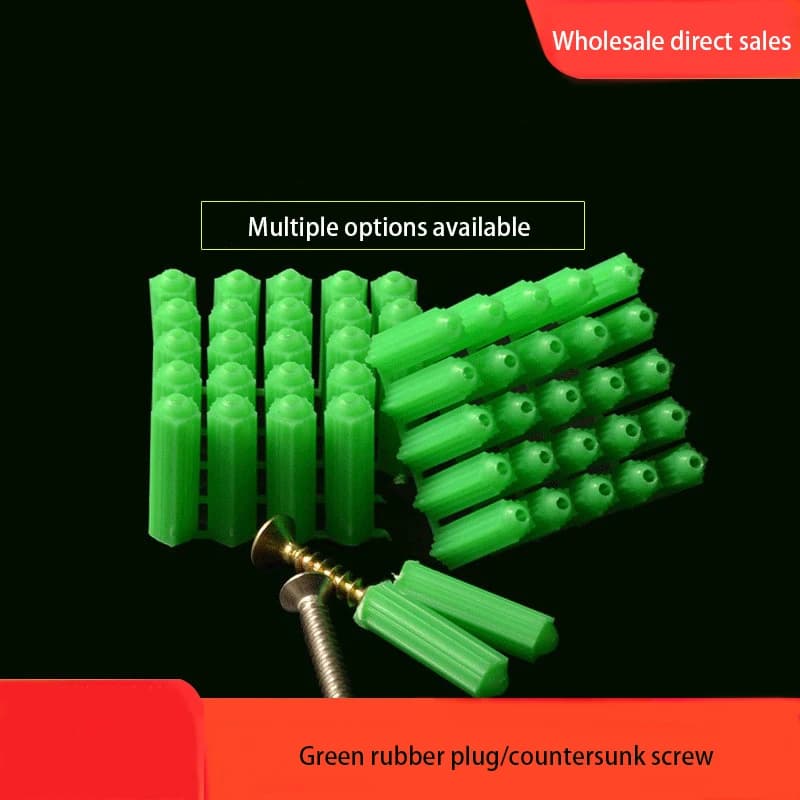 50-500 PCS Expansion Pipe M6 M8 Green Masonry Screw Fixed Wall anchor Plug Self Tapping Screw Expansion Pipe