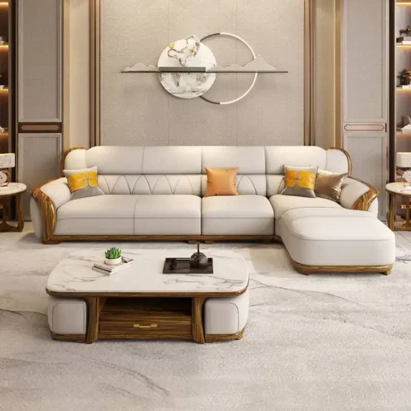 Bedroom Beige European Sofas Waterproof Design Luxury Modular Lazy Sofas Lounges Salon Elegant Muebles Postmodern Furniture