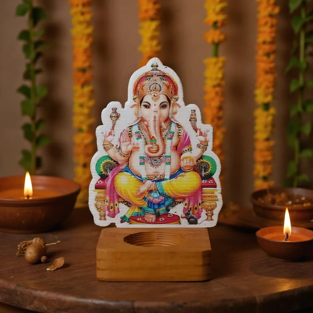 Amazon hot-selling Indian Diwali candlesticks, wrought iron UV printing atmosphere props, home decoration ornaments