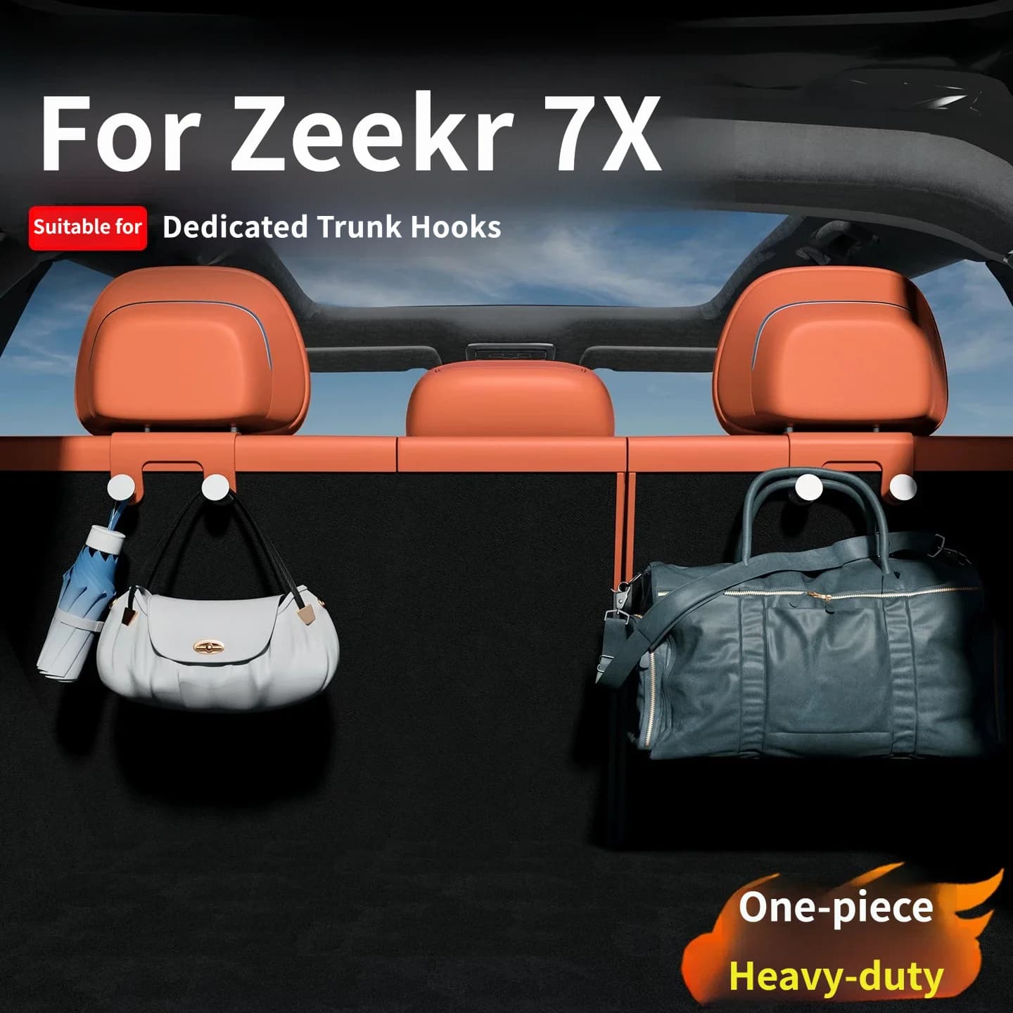 For ZEEKR 7X 2025 2026 Car Hook For Seat Back And Trunk Car Accessories Custom Fit Storage Protection Anti-Scratch