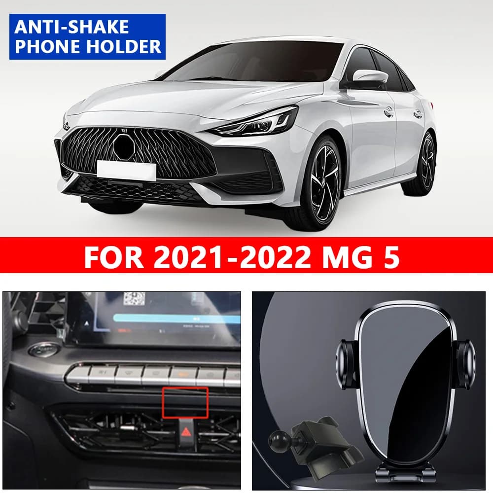 FOR 2021-2022 MG 5 Car Phone Holder Car Styling Bracket GPS Gravity type Stand Rotatable Suppo Vehicle Specific