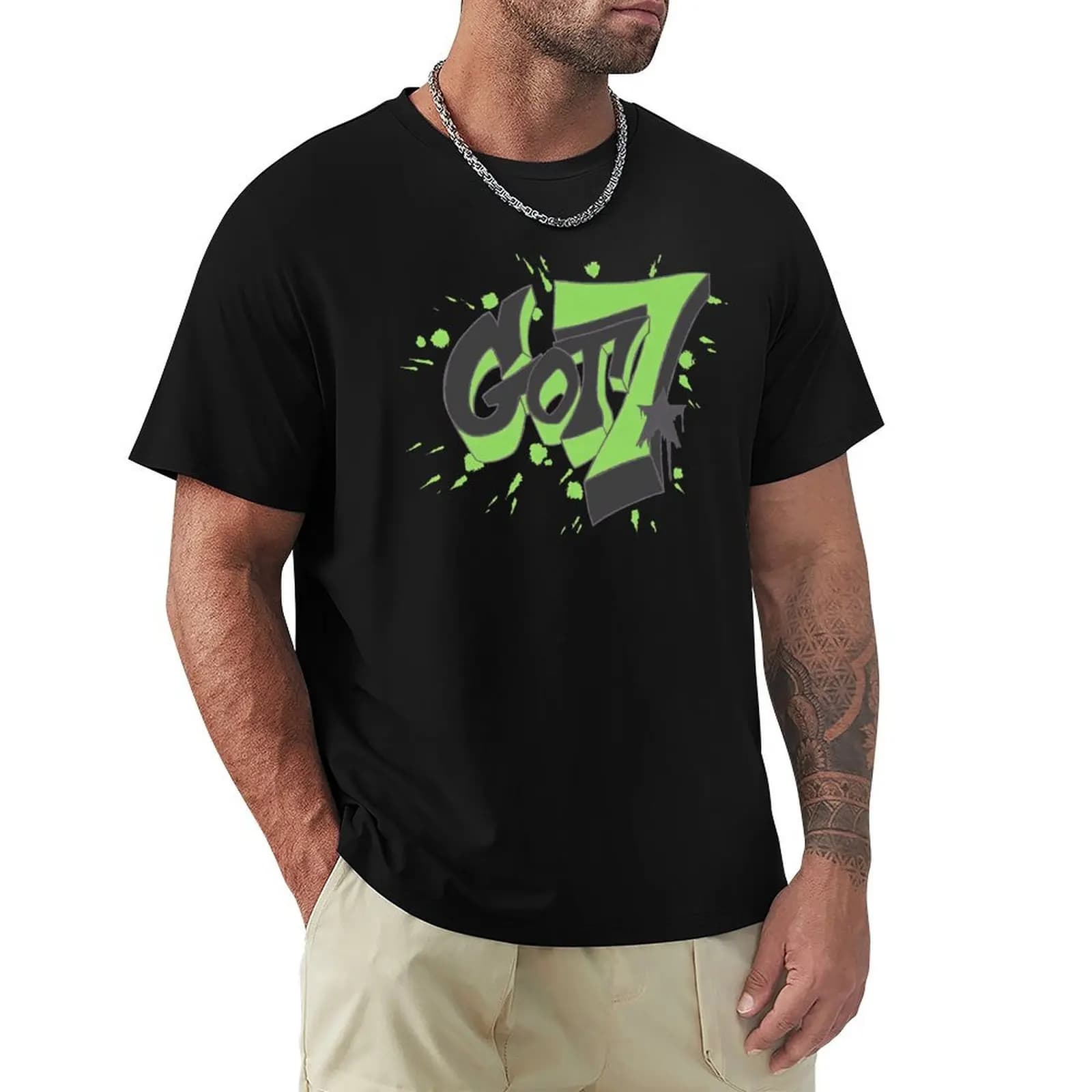 Got7 Graffiti T-Shirt All Match Basic Short Sleeve Top