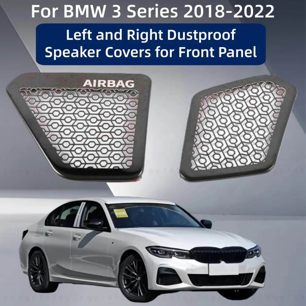 Car Left And Right Dustproof Speaker Covers For Front Panel For BMW 3 Series 2018-2022 Modification Decoration Accessories