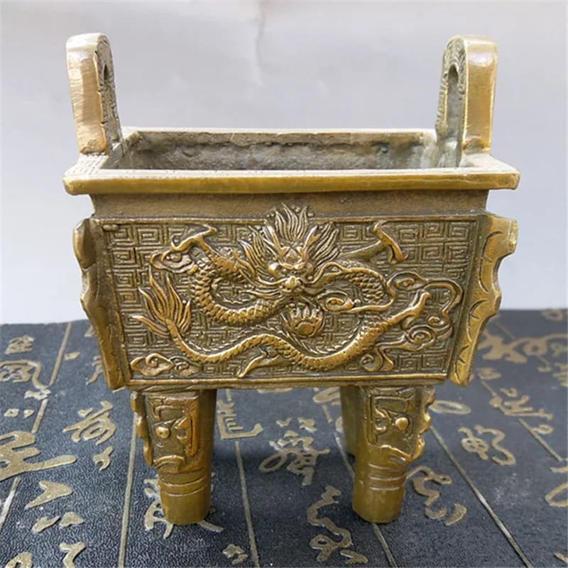 Decorative Small Dragon Bronze Sculpture, Metal Craft Ornament, Business Gift