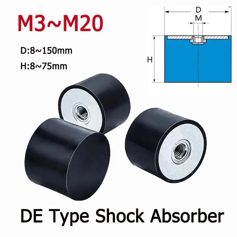 1pcs M3 M4 M5 M6 M8 M10 M12 M16 M20  Female Thread Rubber Shock Absorber Crash Pad DE-Type Damper Anti Vibration Isolation Mount