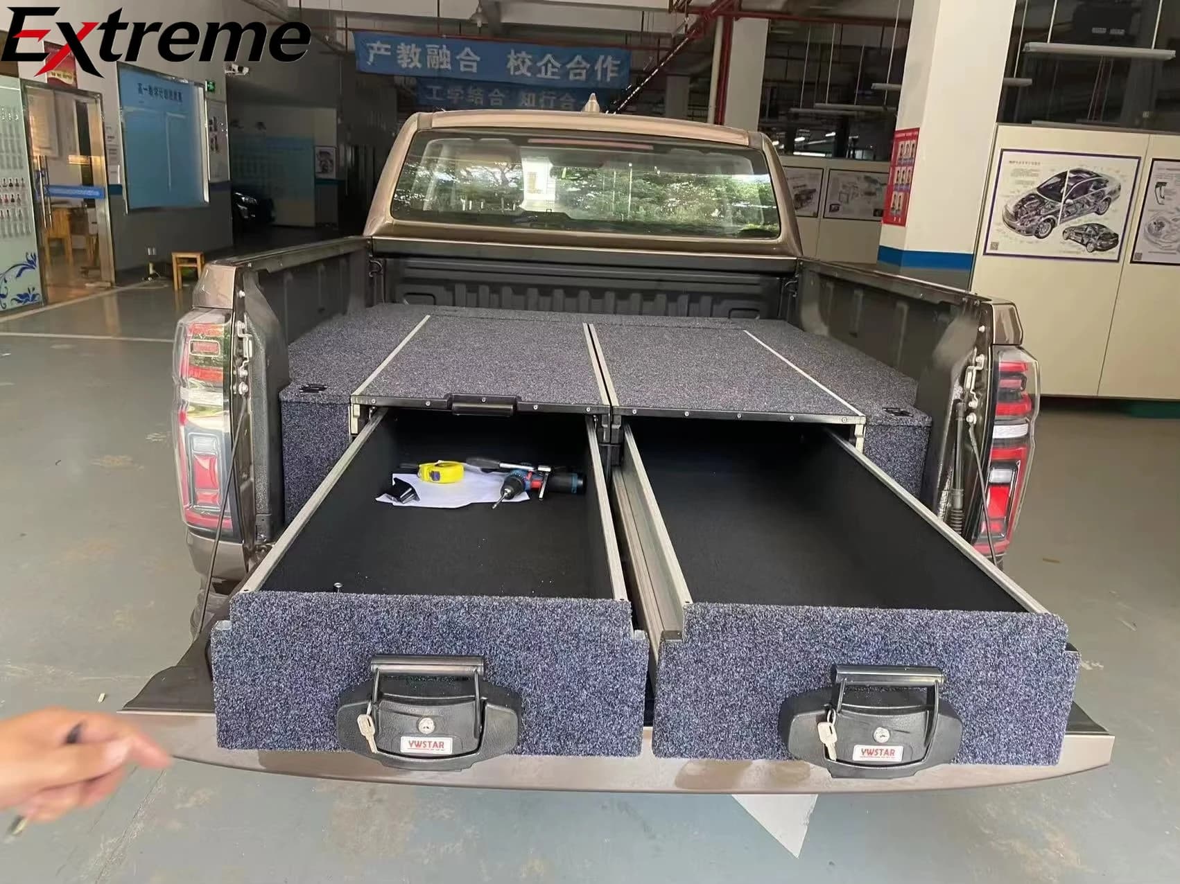 EXTREME New High Quality Best 4X4 Slide-Out Matte Black Truck Pickup Cargo Box Drawer Magicbox for Dodge Ram1500