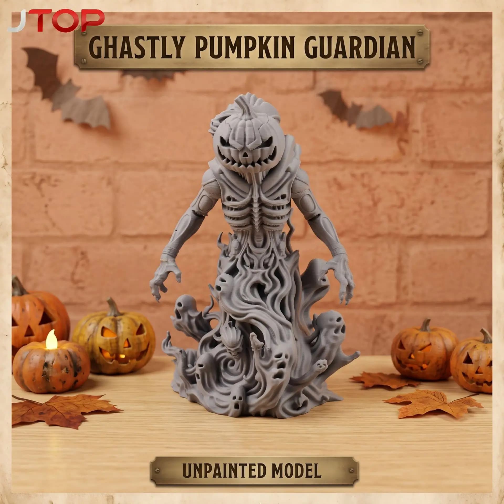 Home Decoration Crafts Figurines Popular Halloween Pumpkin Alien Ornaments Gothic Style Office Home Desktop Decoration Ornaments