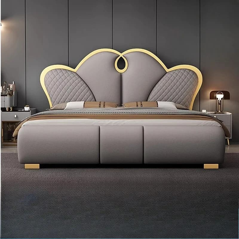 Rustic Design Frame Double Bed Base Cheap Simple Luxury Storage Double Bed Mattress Modern Cama Matrimonial Bedroom Furniture