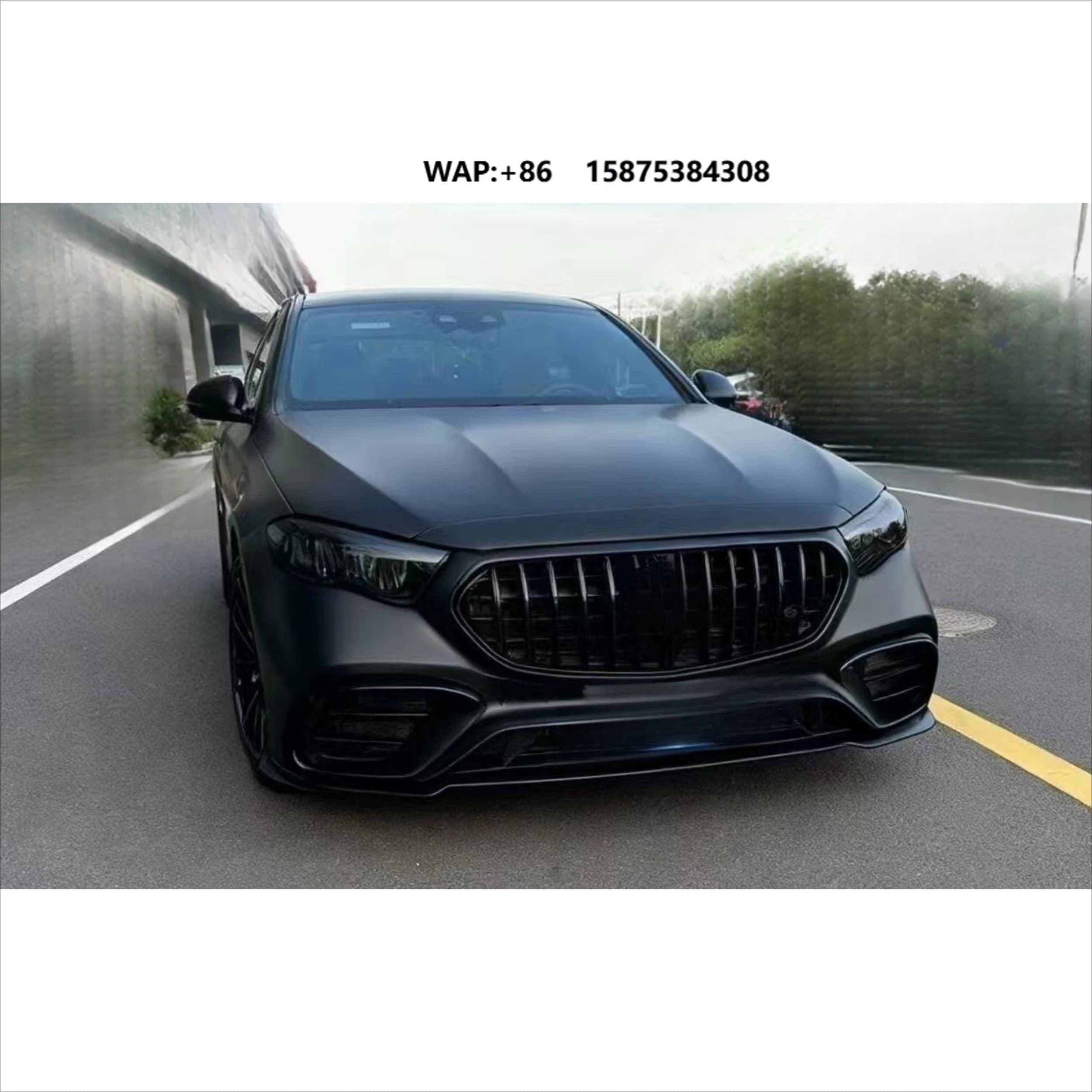 Car Body Kit Bumper for Benz E Class W214 24~now Upgrade to E63  Style,grilles Optional