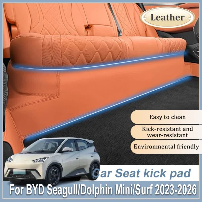 For BYD Seagull Dolphin Surf 2025 Dolphin Mini 2023-2026 Rear Seat Under Protective Mat Same Color Leather Pad Interior Car Part