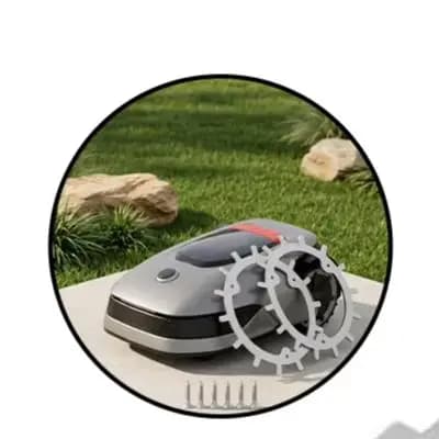 for Steel Anti-Slip Wheel Treads for Dreame A1A1 for Pro and For Mova 600 Robotic Mowers 2 Pack 210mm 2.0mm Thickness Traction