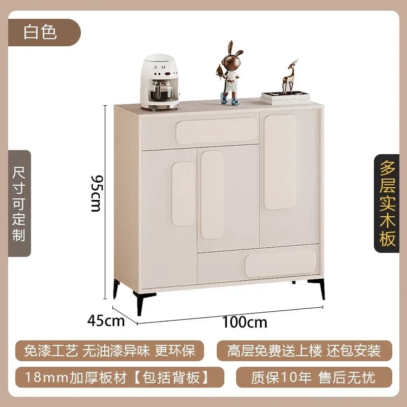 GZ-2 simple solid wood dining side cabinet kitchen wall integrated multi-layer rack living room cabinet
